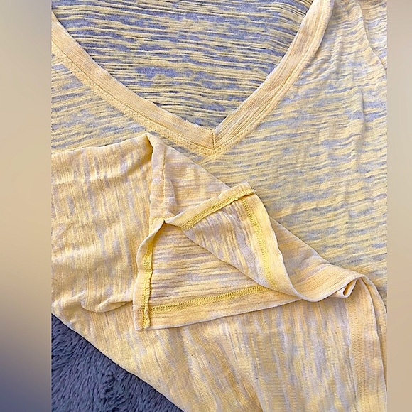 Free People Bundle - We The Free Distressed V-Neck Tees (Pink & Yellow) 2 Tees! - Picture 6 of 6